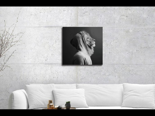 Lion In Hoodie Wall Art - Mini