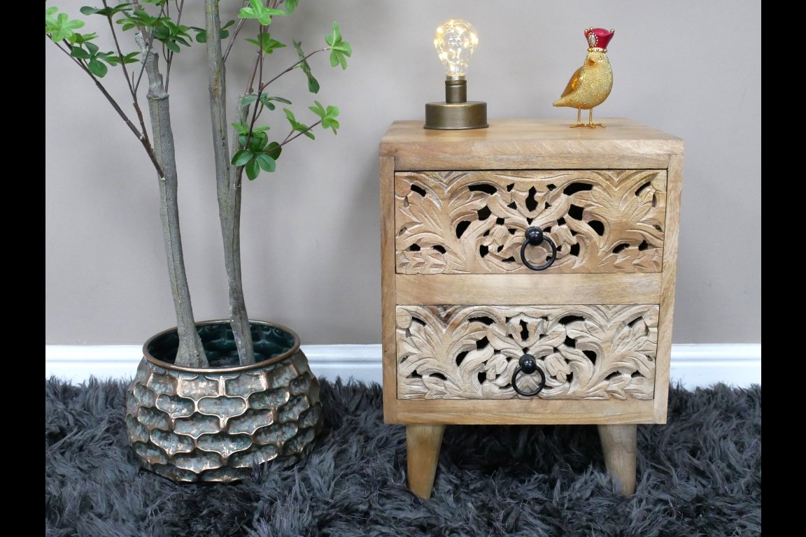 2 Drawer Bedside Cabinet