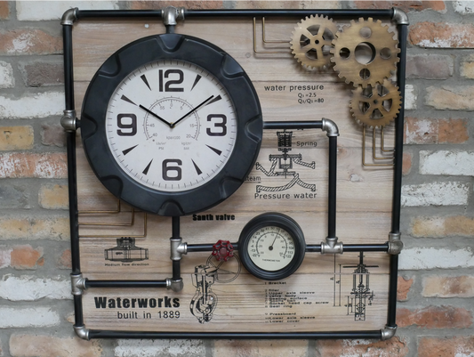 Large Pipe Clock