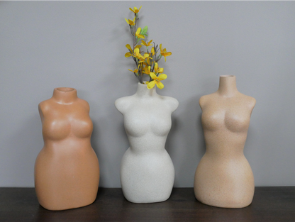 Set Of 3 Body Vases