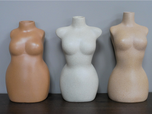 Set Of 3 Body Vases