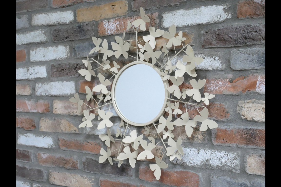 Butterfly Mirror - Cream