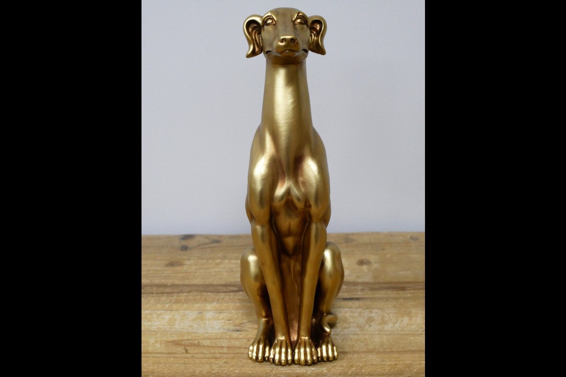 Golden Sitting Dog