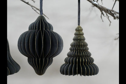 Set Of 4 Decorations (15cm) - Black