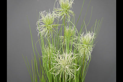 Artificial Grass With White Flowers