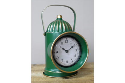 Green Railway Lamp Clock