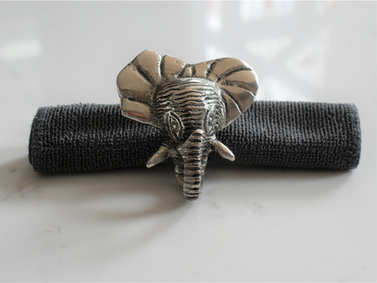 Set Of 4 Elephant Napkin Rings