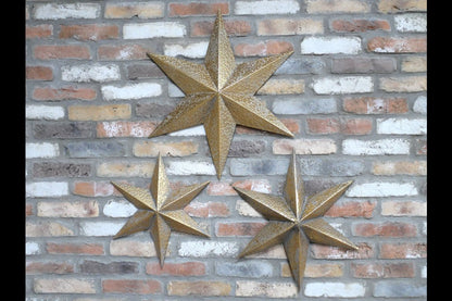 Set Of 3 Stars Wall Decorations