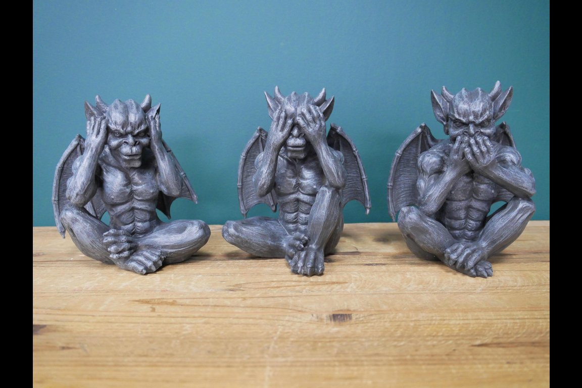 Set Of Three Gargoyles