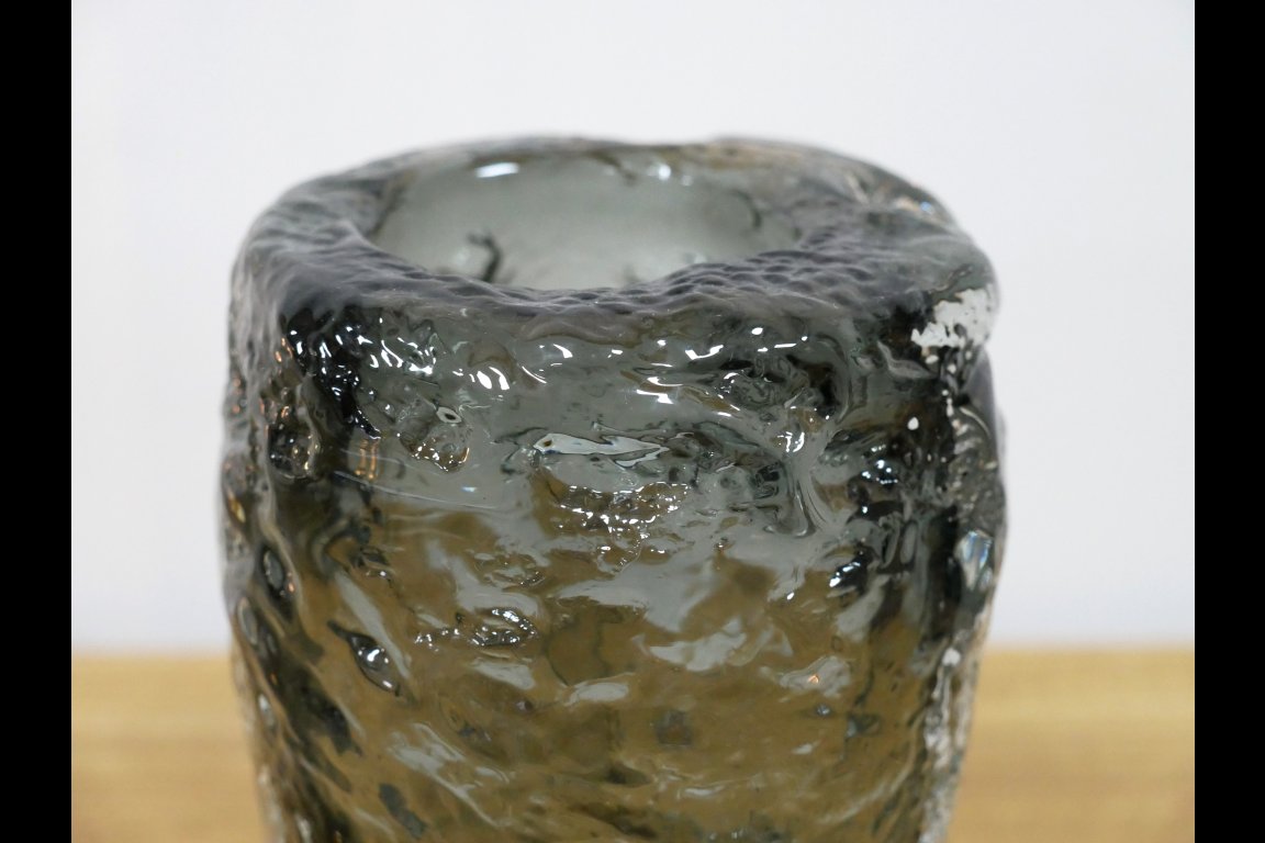 Small Black Glass Vase
