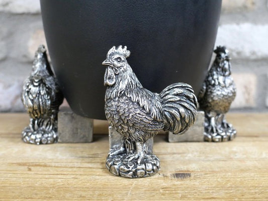Cockerel Pot Stands (Set Of 3)