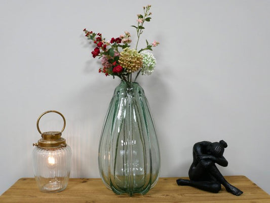 Light Green Tall Glass Vase