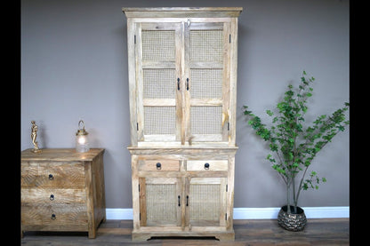 Large Rattan Storage Cabinet