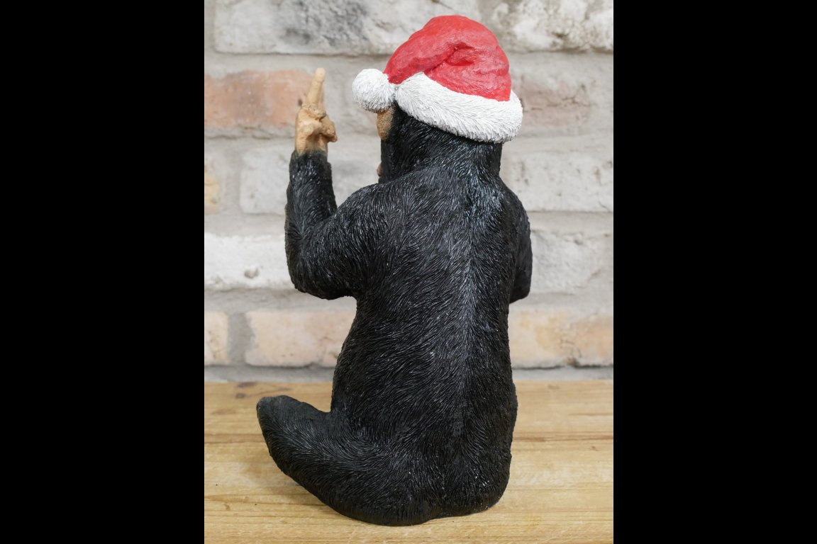 Up Yours Monkey Wine Bottle Holder - Christmas