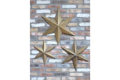 Set Of 3 Stars Wall Decorations