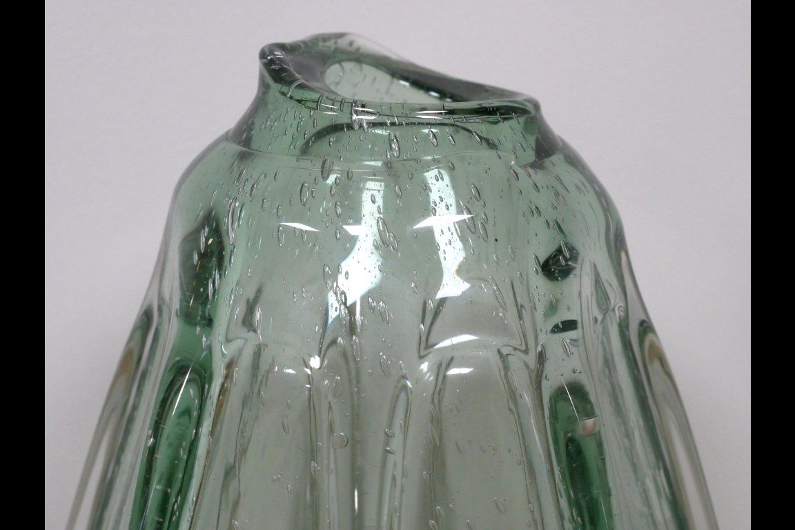 Light Green Tall Glass Vase