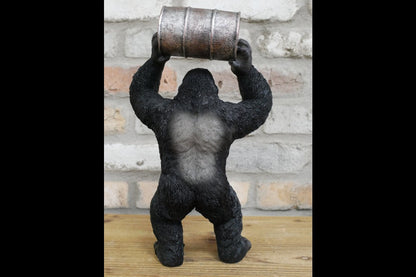 Gorilla With Oil Drum