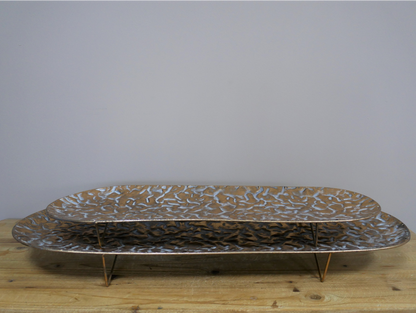 Set Of 2 Metal Trays