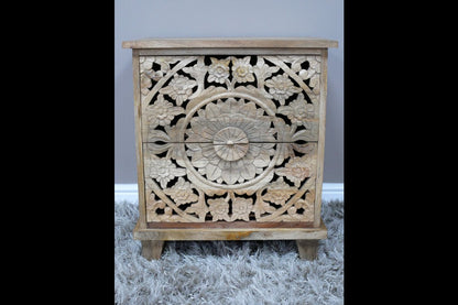 Carved Bedside