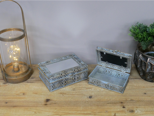 Set Of 2 Mirrored Boxes