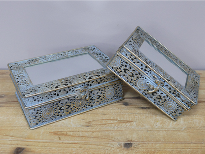 Set Of 2 Mirrored Boxes