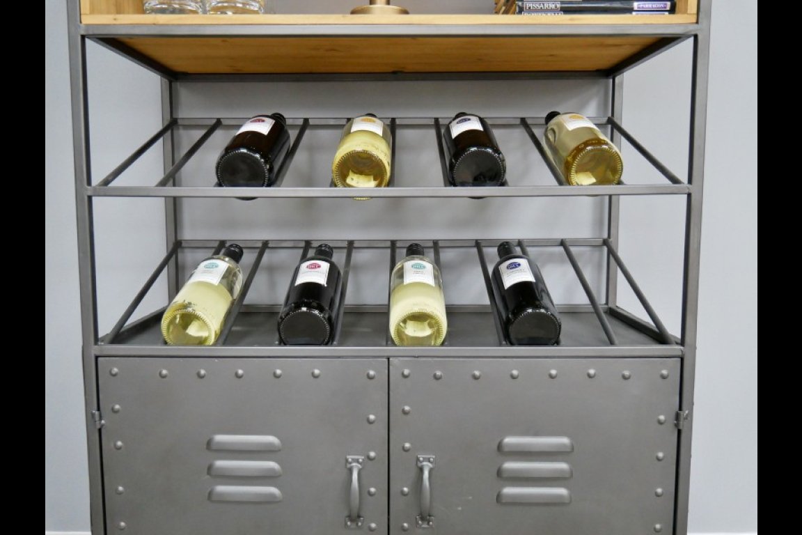 Retro Industrial Wine Cabinet