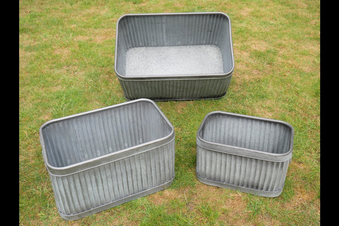 Set Of 3 Rectangle Tubs