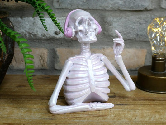 Skeleton With Headphones (Pink)