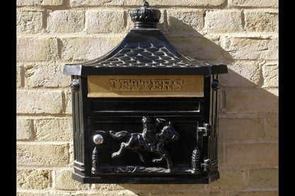 Aluminium Wall Post Box Black