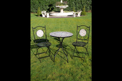 Mosaic Table & Two Chairs (T42)