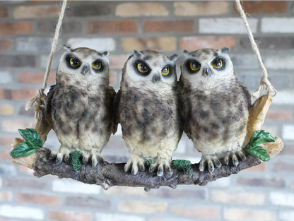 Three Owls On A Branch