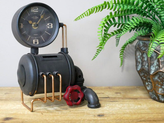 Pipe Clock & Money Bank
