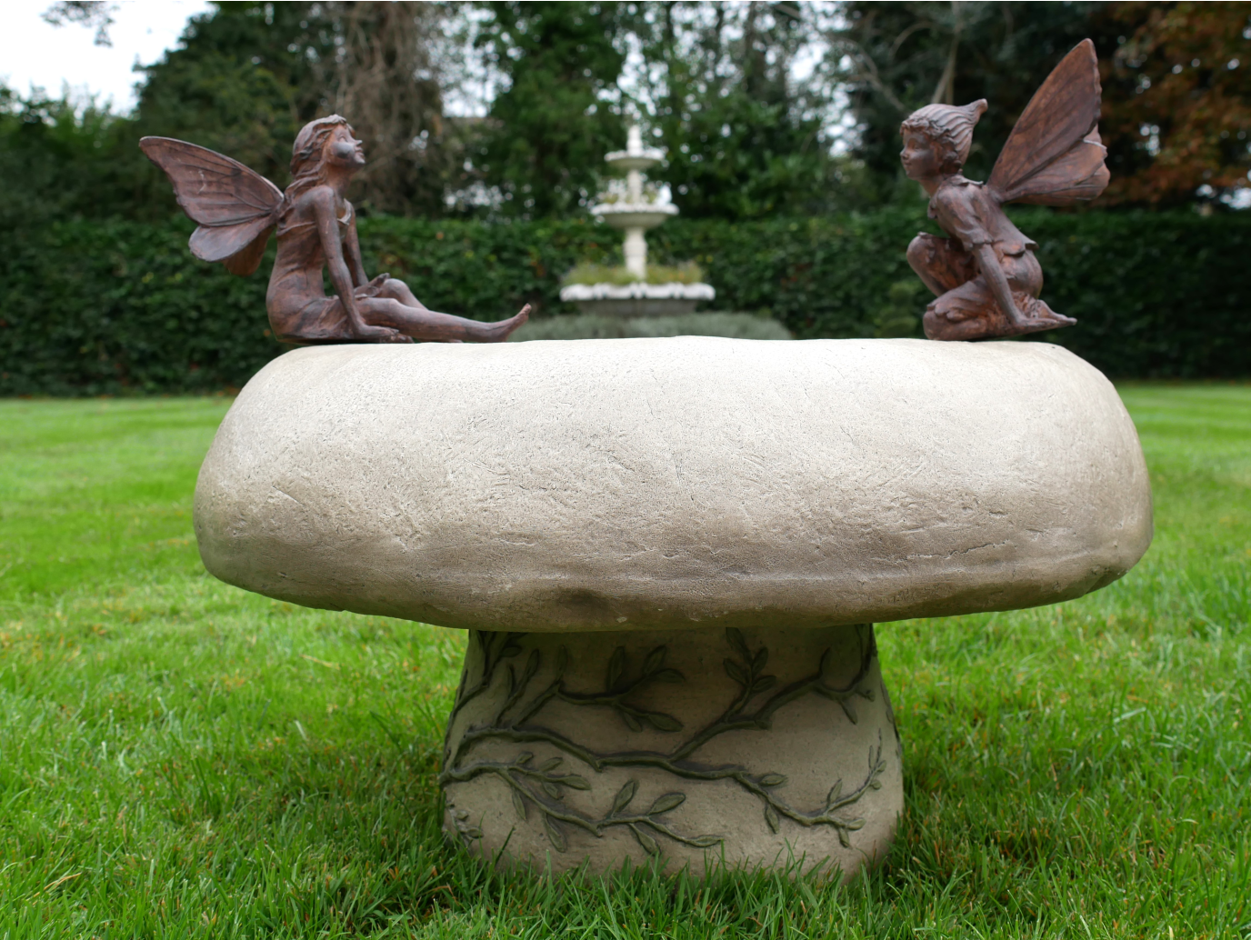 Bird Bath With Fairies