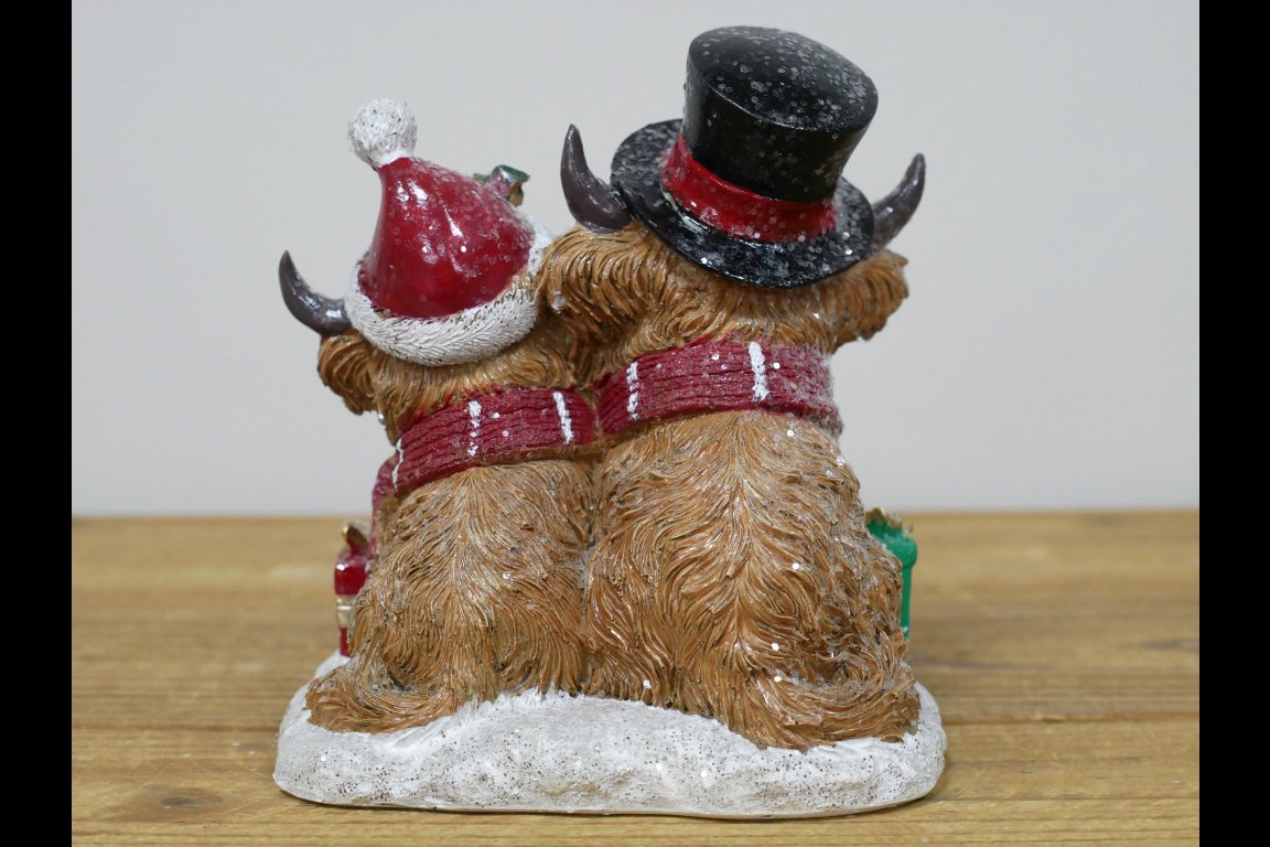 Festive Highland Cows