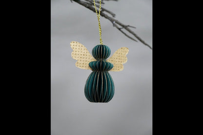 Set Of 6 Angels - Green