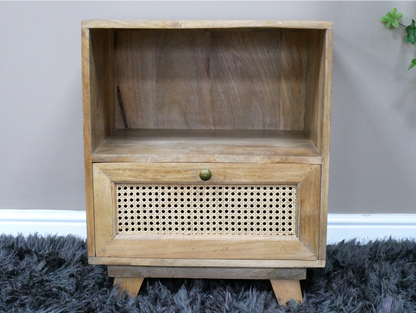 1 Drawer Rattan Bedside