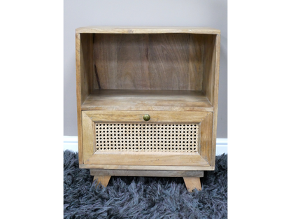 1 Drawer Rattan Bedside