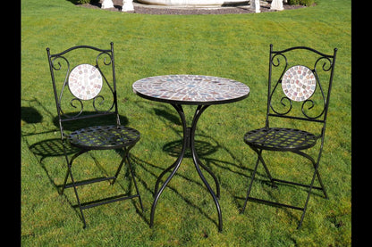 Mosaic Table & Two Chairs (T42)