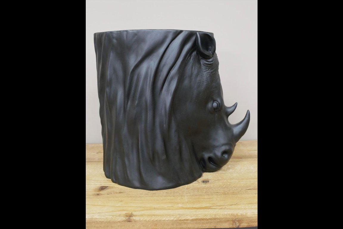 Rhino Head Planter