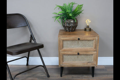Rattan Bedside Cabinet