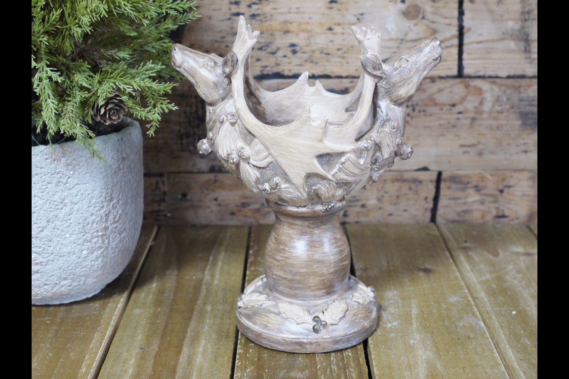 Double Deer Candle Holder