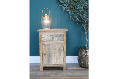 Carved Bedside Cabinet