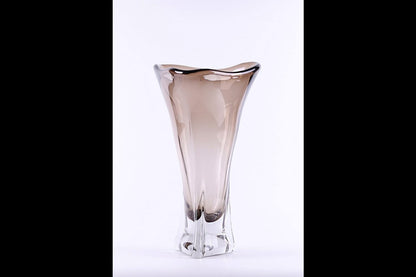 Tall Grey Glass Vase