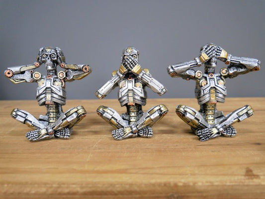 Set Of 3 Steampunk Skeletons