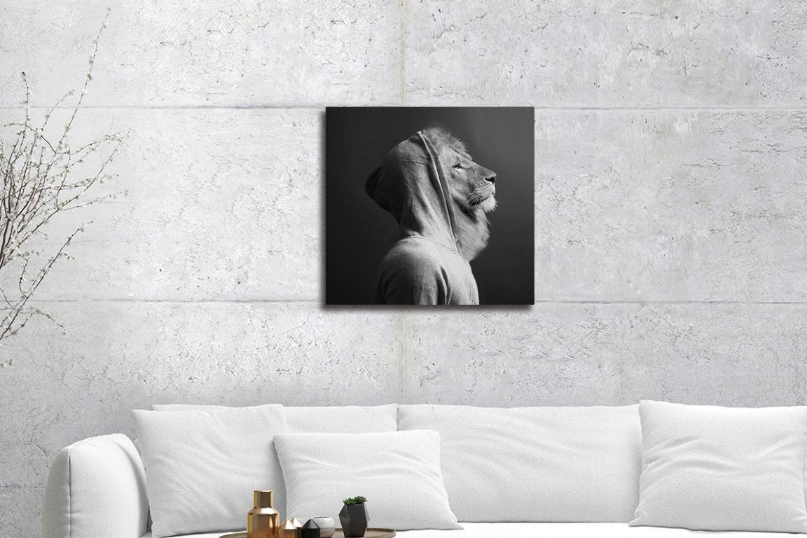 Lion In Hoodie Wall Art - Mini