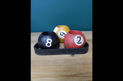 Pool Ball Candle Holders
