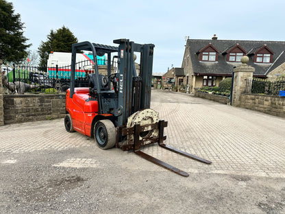 2019 HELI FD25G 2.5 TON DIESEL FORKLIFT WITH 360 ROTATING FORK CARRIAGE