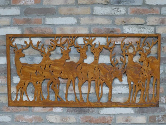 Rusty Stag Wall Decoration