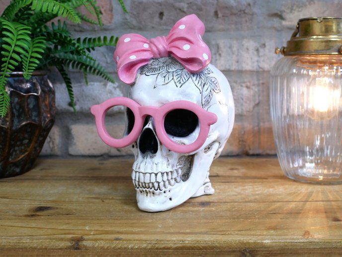 Skull With Pink Bow