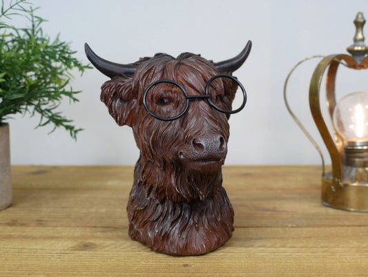 Cow Head With Glasses